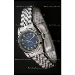 Rolex Datejust Oyster Perpetual Superlative ChronoMeter Swiss Watch in Blue Dial