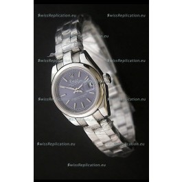 Rolex Datejust Oyster Perpetual Superlative ChronoMeter Swiss Watch in Blue Dial