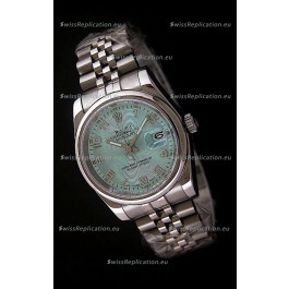 Rolex Datejust Mens Swiss Replica Watch in Light Blue Dial