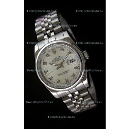 Rolex Datejust Mens Swiss Replica Watch in White Dial