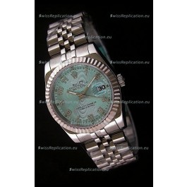 Rolex Datejust Mens Swiss Replica Watch in Light Blue Dial