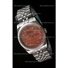 Rolex Datejust Mens Swiss Replica Watch in Orange Dial