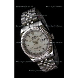 Rolex Datejust Mens Swiss Replica Watch in White Dial