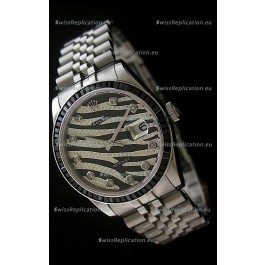 Rolex Datejust Mens Swiss Replica Watch in Leopard Dial