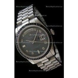 Rolex Day Date 2008 Swiss Replica Watch in Mop Black Dial