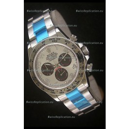 Rolex Daytona Cosmograph Swiss Replica Stainless Steel Watch in White Dial