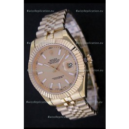 Rolex Datejust Swiss Replica Rose Gold Watch 