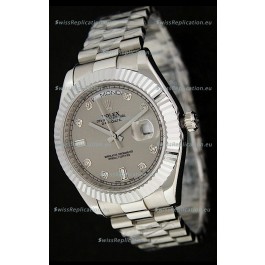 Rolex Oyster Perpetual Day Date Japanese Replica Watch in Grey Dial