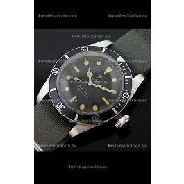 Rolex Submariner Swiss Replica Watch in Domed Crystal Nylon Strap