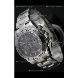 Rolex Daytona Cosmograph Swiss Replica Steel Watch in Grey Dial