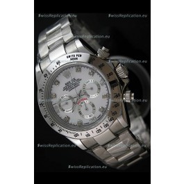 Rolex Daytona Japanese Replica Steel Watch in Diamond Hour Markers 