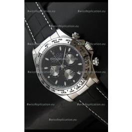 Rolex Daytona Cosmograph Swiss Replica Stainless Steel Watch in Black Dial