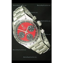Rolex Daytona Cosmograph Swiss Vintage Watch in Red Dial