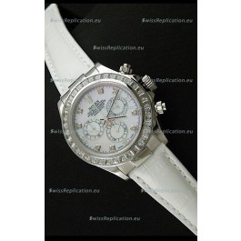 Rolex Oyster Perpetual Cosmograph Daytona Swiss Replica Watch in White Strap