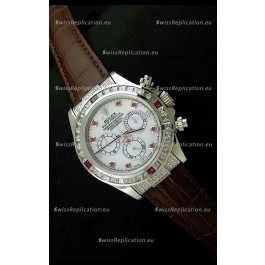 Rolex Oyster Perpetual Cosmograph Daytona Swiss Replica Watch in Brown Strap