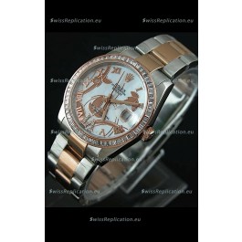 Rolex Oyster Perpetual Date Just Lady Two Tone Rose Gold Watch