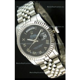 Rolex Replica Datejust Mens Swiss Watch in Black Dial - 41MM