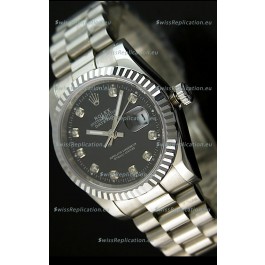 Rolex Replica Datejust Mens Swiss Watch in Black Dial - 41MM