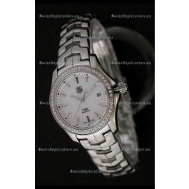 Tag Heuer Link Swiss Ladies Watch in Mother of Pearl White Dial