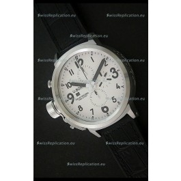 U-Boat Flightdeck Steel Watch in White Dial