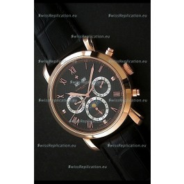Vacheron Constantin Perpetual Calendar Japanese Watch in Black Dial