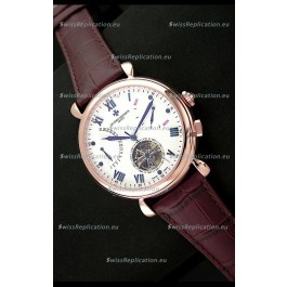 Vacheron Constantin Reserve Tourbillon Japanese Replica Watch in Rose Gold