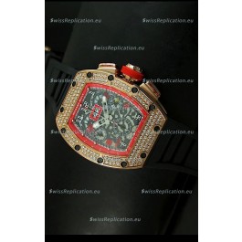 Richard Mille Filippe Massa Edition Titanium Swiss Replica Watch in Pink Gold Case