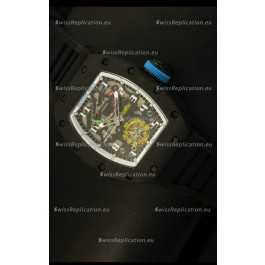 Richard Mille RM036 Jean Todt Forged Carbon Bezel Titanium Watch - All White/Blue Edition