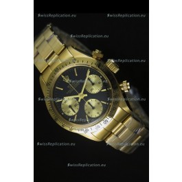Rolex Daytona 6265 Cosmograph Black Dial in Gold Case