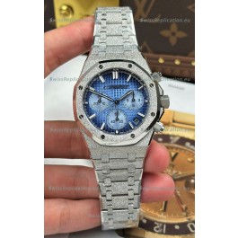 Audemars Piguet Super Clone oyal Oak Chronograph 26240BC Frosted Blue Dial Watch 