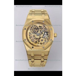 Audemars Piguet Super Clone Royal Oak Jumbo Extra-Thin Yellow Gold Casing Watch 