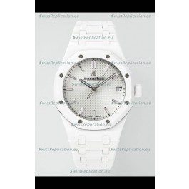 Audemars Piguet Royal Oak 15500 White Ceramic Super Clone White Dial Watch 
