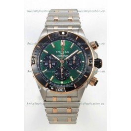 Breitling Chronomat Super Clone B01 42 Edition Swiss Two Tone Green Dial Watch 