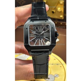Santos De Cartier Super Clone Watch in Skeleton Dial PVD MLF Coating Watch 