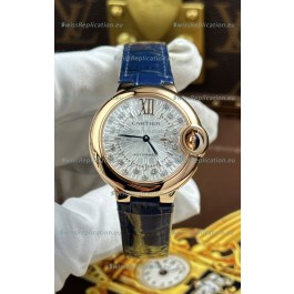 Ballon De Cartier Swiss Quartz 1:1 Mirror Quality 33MM in Rose Gold 
