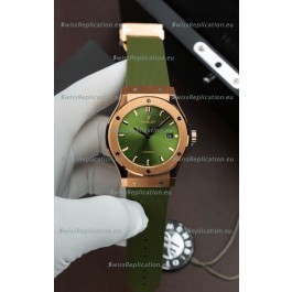 Hublot Super Clone Classic Fusion Titanium Rose Gold Green Dial 42MM Watch