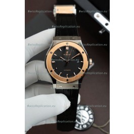 Hublot Super Clone Classic Fusion Titanium Two Tone Rose Gold Black Dial 42MM Watch