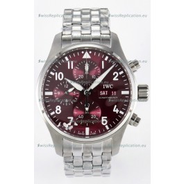 IWC Super Clone Pilot Chronograph Edition Red Dial Swiss Replica Watch 