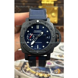 Panerai Super Clone Submersible PAM01563 Carbotech Luna Rossa Watch 42MM
