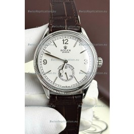 Rolex 1908 Perpetual Swiss Movement Replica Watch in Steel Casing White Dial 