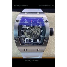 Richard Mille RM010 Stainless Steel Replica Watch in White Strap