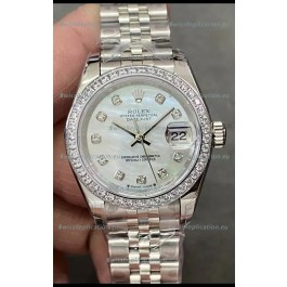 Rolex Datejust Super Clone Mother of Pearl Dial Steel Casing Watch 28MM