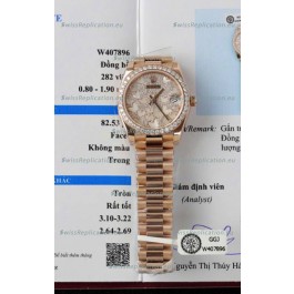 Rolex Datejust Super Clone Mossanites Butterfly Dial 31MM Rose Gold Watch 