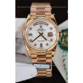Rolex Day Date Presidential 18K Rose Gold Watch 40MM - Pearl Dial 1:1 Mirror Quality