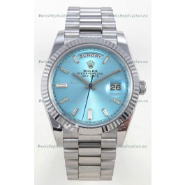 Rolex Day Date Super Clone ICE Blue Dial 40MM 220 Grams Swiss Replica watch 
