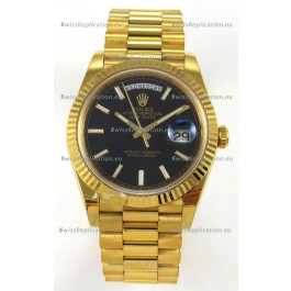 Rolex Day Date Super Clone Black Honey-Comb Dial 40MM 220 Grams Swiss Replica watch 