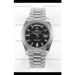 Rolex Day Date Super Clone Black Dial 40MM 188 Grams Swiss Replica watch 