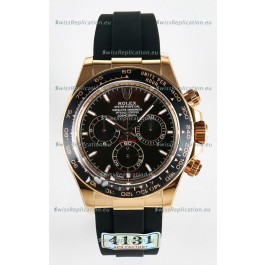Rolex Daytona Super Clone 126515 Rose Gold Black Dial Original Cal.4131 Movement