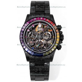Rolex Daytona Blaken Black Carbon 1:1 Swiss Mirror Replica Skeleton Dial Cal.4130 Movement