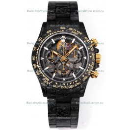 Rolex Daytona Blaken Black Carbon 1:1 Swiss Mirror Replica Skeleton Dial Cal.4130 Movement